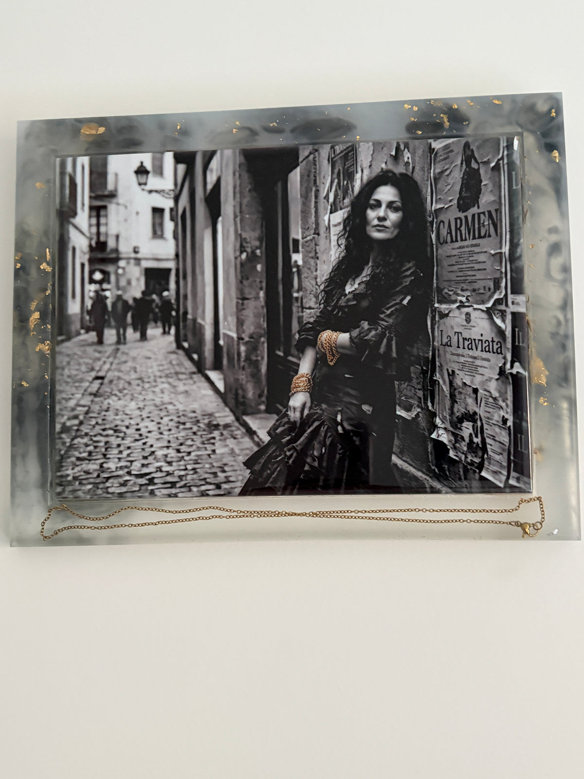 Tableau Résine Collection Opéra — Triptyque ou Pièce Unique, Photo Noir & Blanc, Décoration Murale Artisanale