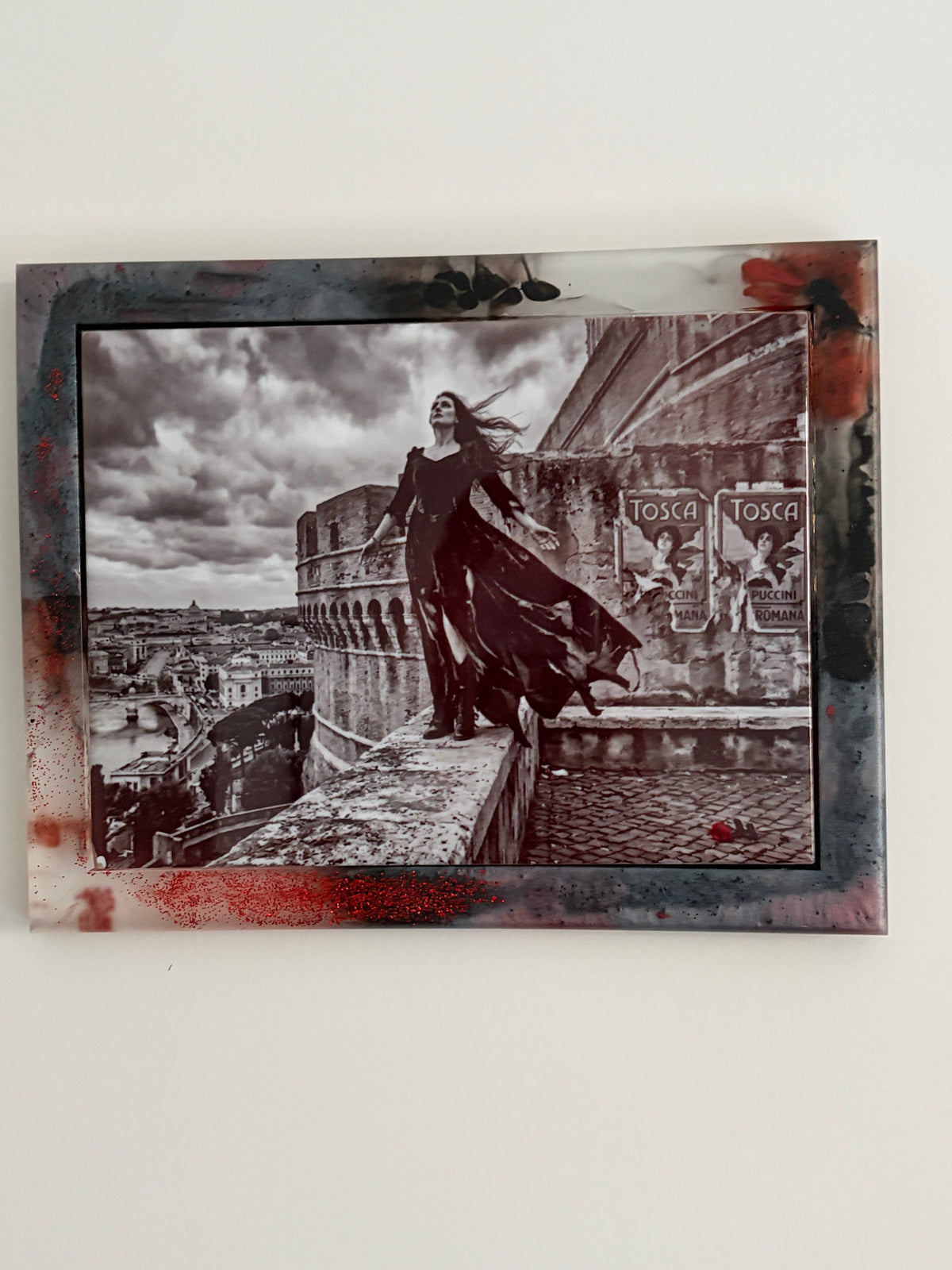 Tableau Résine Collection Opéra — Triptyque ou Pièce Unique, Photo Noir & Blanc, Décoration Murale Artisanale