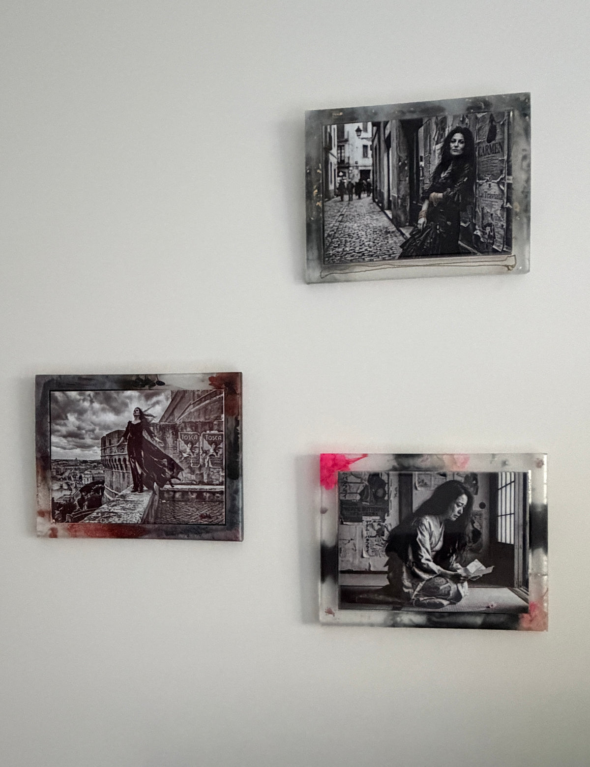 Tableau Résine Collection Opéra — Triptyque ou Pièce Unique, Photo Noir & Blanc, Décoration Murale Artisanale