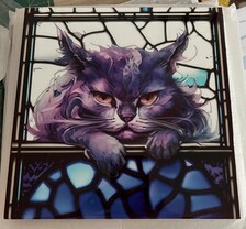 Carreau Céramique Vitrail 20x20 — Chats, Décoration Murale Sublimée